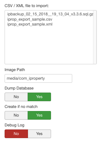 Figure B: IProperty Importer Select File