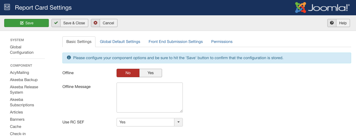 Report Card Configuration